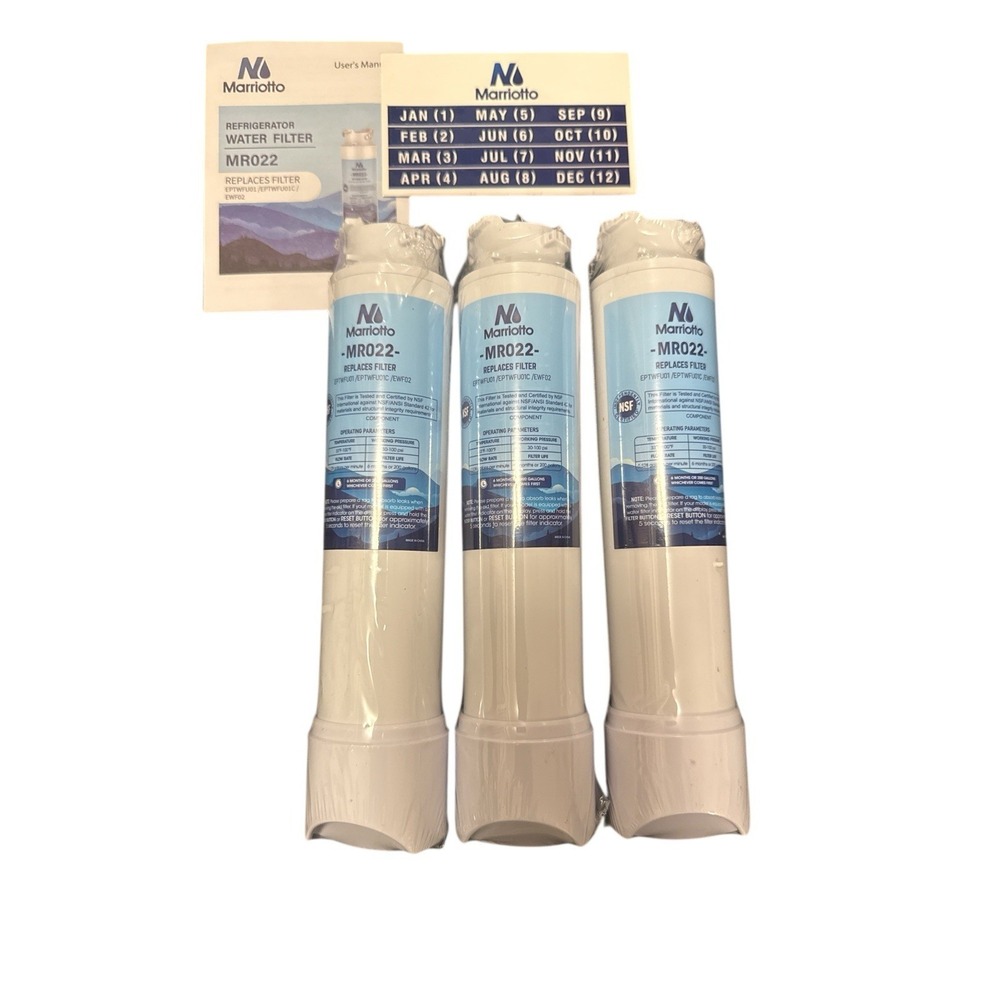 Marriotto MR022‎ Replacement Water Filter - Pack Of 3 - New Sealed
